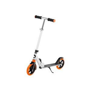 Lionelo Luca Roller Weiss Orange Kinder Tretroller bis 100kg Räder 200mm Bremse zusammenklappbar