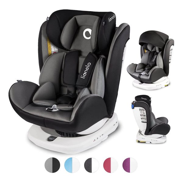 Lionelo Bastiaan Auto Kindersitz mit Isofix in grau schwarz