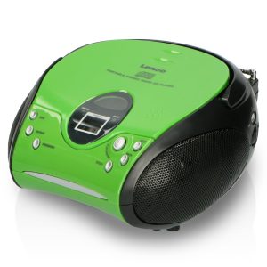Lenco SCD-24 Green/Black - Tragbares FM-Radio mit CD-Player - Kopfhöreranschluß - Grün/Schwarz