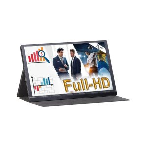 Auvisio EZM-210 (ZX-5076-675) + WLAN-Stick Tragbarer Monitor Mobiler Full-HD-IPS-Monitor