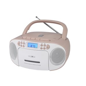 Reflexion RCR2260 Boombox pink Radio / Kassette / CD und AUX-IN