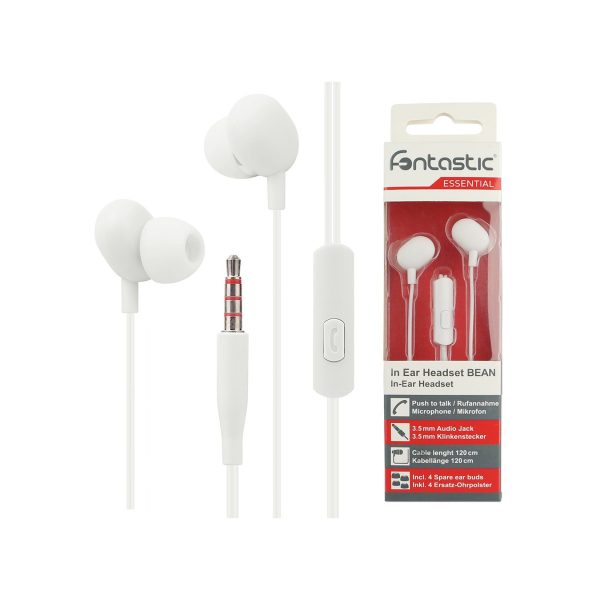 Fontastic In-Ear Headset "Beans" Weiß