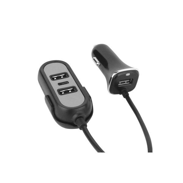 Fontastic Car-Hub 45 Watt KFZ Ladegerät 3 x USB-A 1 x USB Type-C