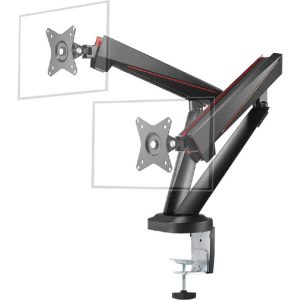 DELTACO GAMING Dual Monitor Spring-Assisted Pro Monitor Arm (Federunterstützter Mechanismus