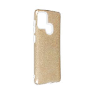 Handyhülle für Samsung Galaxy A21s Schutzcase Cover Bumper Schale Glitzer Gold