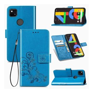 Handyhülle für Google Pixel 4A Schutztasche Case Cover Bumper Wallet Etuis Blau
