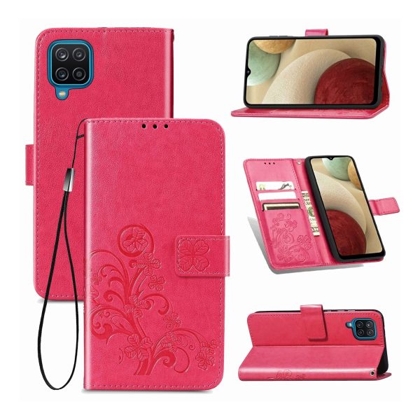 Handyhülle für Samsung Galaxy A12 Schutztasche Cover Bumper Wallet Etuis Pink