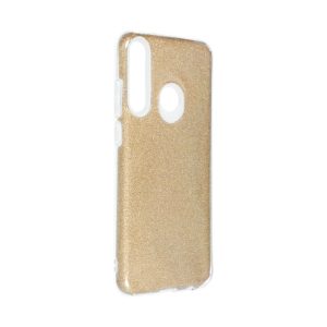 Handyhülle für Huawei Y6p Schutzcase Cover Bumper Schale Glitzer Rahmen Gold Neu