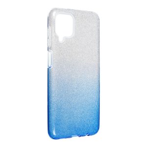 Handyhülle für Samsung Galaxy A12 Schutzcase Cover Bumper Schale Glitzer Blau