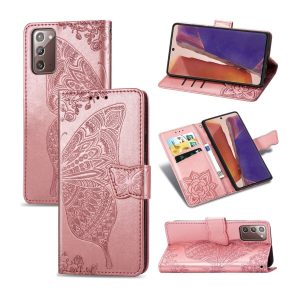 Handyhülle für Samsung Galaxy Note 20 Schutztasche Wallet Cover Case Etuis Rosa