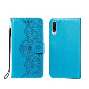 Handyhülle für Samsung Galaxy A90 5G Schutztasche Wallet Cover Case Etuis Blau