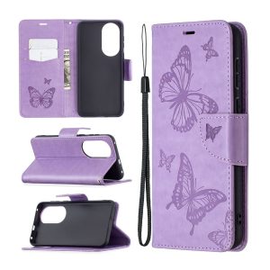 Handyhülle für Huawei P50 Schutztasche Wallet Cover Hülle 360 Case Etuis Violett