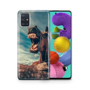 Schutzhülle für Apple iPhone 13 Pro Motiv Handy Hülle Silikon Tasche Case Cover... Lustiges Pferd