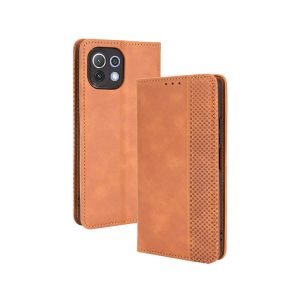 Handyhülle für Xiaomi Mi 11 Lite Schutztasche Wallet Backcover Case Etuis Tasche... Braun