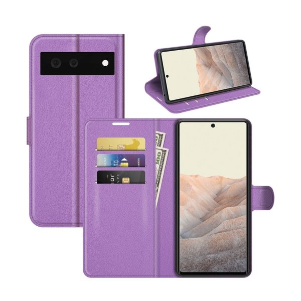 Handyhülle für Google Pixel 6 Schutztasche Wallet Schutzcover Case Etuis Tasche... Violett