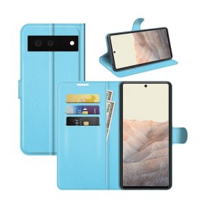 Handyhülle für Google Pixel 6 Schutztasche Wallet Schutzcover Case Etuis Tasche... Blau
