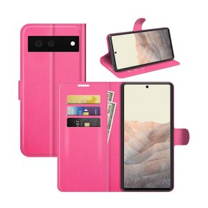 Handyhülle für Google Pixel 6 Schutztasche Wallet Schutzcover Case Etuis Tasche... Pink
