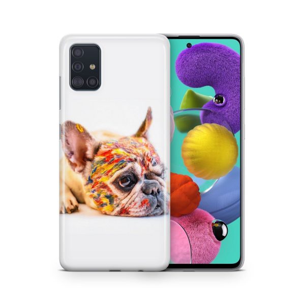 Schutzhülle für Wiko Y80 Motiv Handy Hülle Silikon Tasche Case Cover Bumper Neu... Bulldogge Bunt