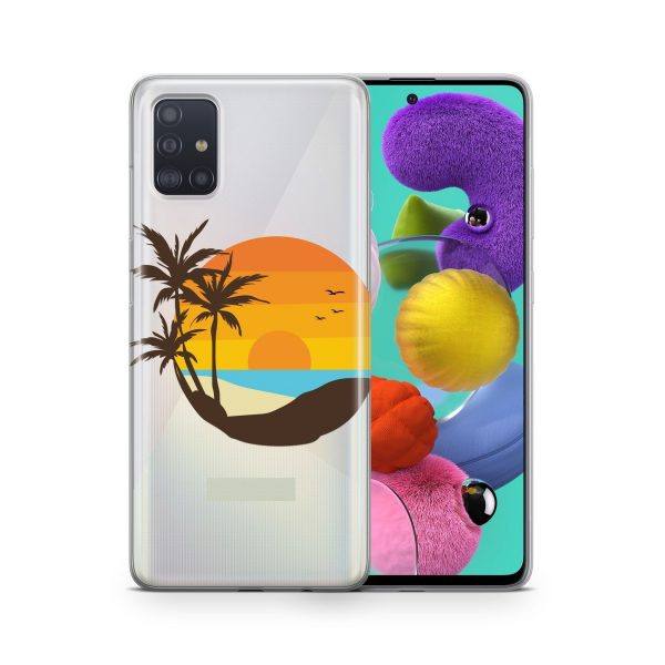 Schutzhülle für Wiko Y80 Motiv Handy Hülle Silikon Tasche Case Cover Bumper Neu... Sonnenuntergang Retro