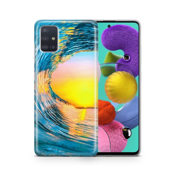 Schutzhülle für Wiko Y80 Motiv Handy Hülle Silikon Tasche Case Cover Bumper Neu... Welle