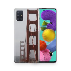 Schutzhülle für Samsung Galaxy A03S Motiv Handy Hülle Silikon Tasche Case Cover... Golden Gate Bridge