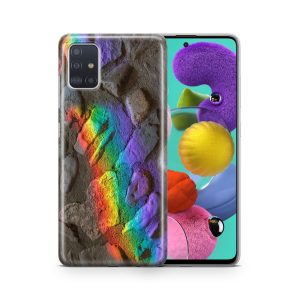 Schutzhülle für Samsung Galaxy A03S Motiv Handy Hülle Silikon Tasche Case Cover... Regenbogen Steine