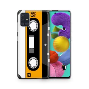 Schutzhülle für Samsung Galaxy A03S Motiv Handy Hülle Silikon Tasche Case Cover... Retro Kassette