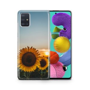 Schutzhülle für Samsung Galaxy A03S Motiv Handy Hülle Silikon Tasche Case Cover... Sonnenblumen
