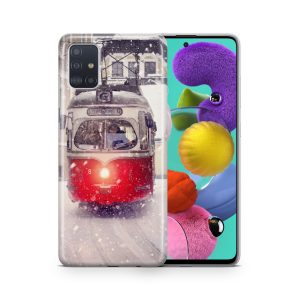 Schutzhülle für Samsung Galaxy A03S Motiv Handy Hülle Silikon Tasche Case Cover... Straßenbahn