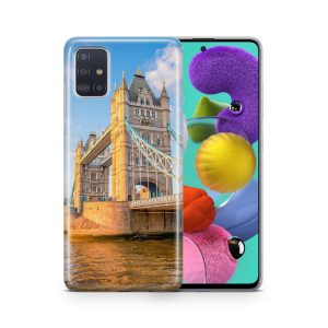 Schutzhülle für Samsung Galaxy A03S Motiv Handy Hülle Silikon Tasche Case Cover... Tower Bridge