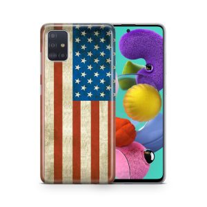 Schutzhülle für Samsung Galaxy A03S Motiv Handy Hülle Silikon Tasche Case Cover... USA Flagge