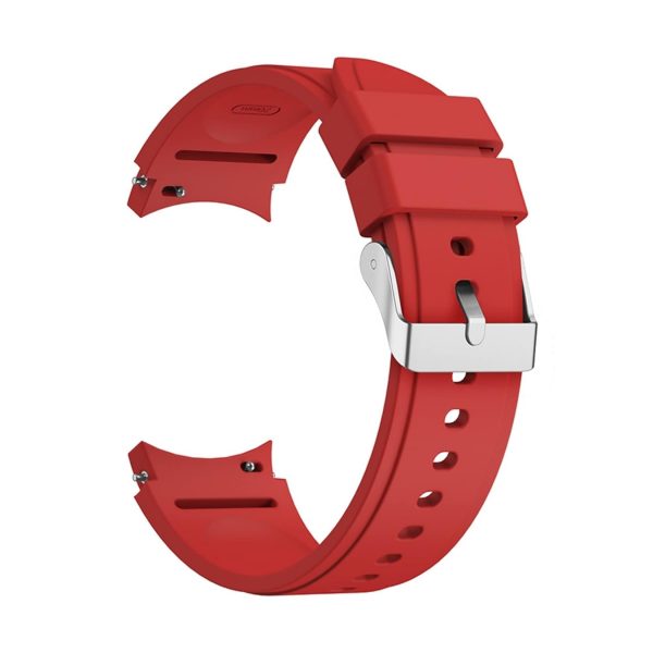 Sport Ersatz Armband für Samsung Galaxy Watch 4 Classic 42 mm Silikon Band Loop... Rot
