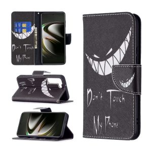 Handyhülle für Samsung Galaxy S22 5G Schutztasche Wallet Cover 360 Case Hülle... Grinsen