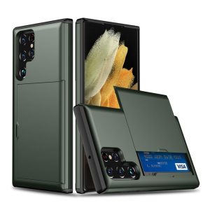 Handyhülle für Samsung Galaxy S22 Ultra 5G Schutzcase Backcover Bumper Etuis Neu... Dunkelgrün