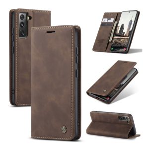 Handyhülle für Samsung Galaxy S22 5G Schutztasche Wallet Cover 360 Case Hülle... Kaffee
