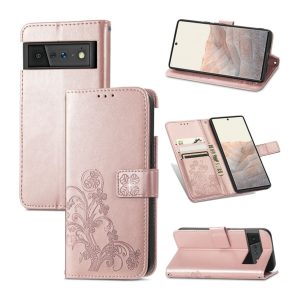 Handyhülle für Google Pixel 6 Pro Schutztasche Wallet Cover 360 Case Hülle Etuis... Rose Gold