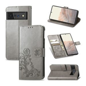 Handyhülle für Google Pixel 6 Schutztasche Wallet Cover 360 Case Hülle Etuis Neu... Grau