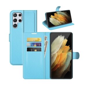Handyhülle für Samsung Galaxy S22 Ultra 5G Schutztasche Cover 360 Case Hülle... Blau