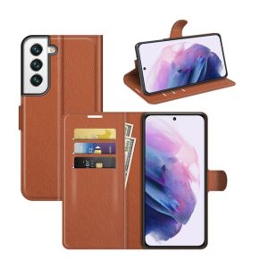 Handyhülle für Samsung Galaxy S22 5G Schutztasche Wallet Cover 360 Case Hülle... Braun