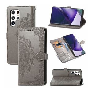 Handyhülle für Samsung Galaxy S22 Ultra 5G Schutztasche Cover 360 Case Hülle... Grau