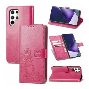 Handyhülle für Samsung Galaxy S22 Ultra 5G Schutztasche Cover 360 Case Hülle... Magenta