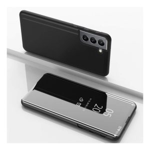 Handyhülle für Samsung Galaxy S22 5G Schutzcase Klapptasche Mirror Cover Etuis... Schwarz