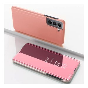 Handyhülle für Samsung Galaxy S22 5G Schutzcase Klapptasche Mirror Cover Etuis... Rose Gold