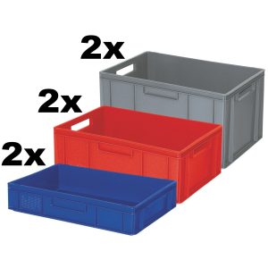 BRB Euro-Stapelbehälter / -Stapelboxen 6 Stück