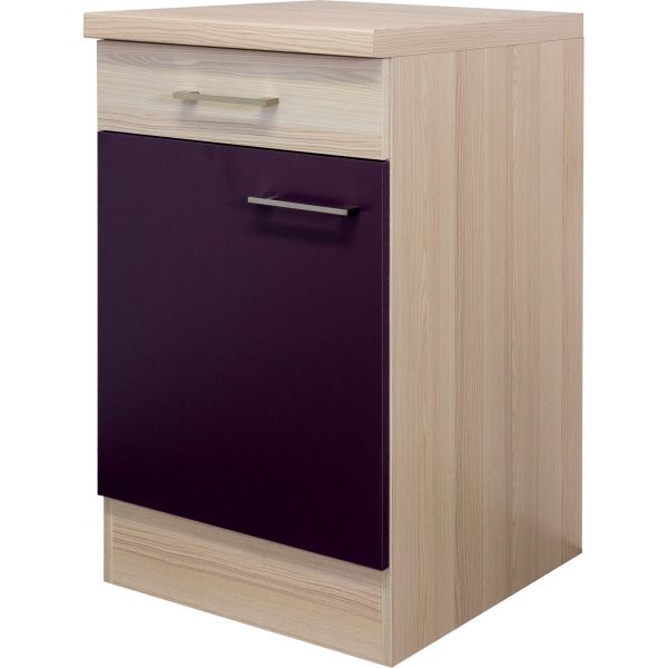 Flex-Well Unterschrank Focus/Aubergine 50 cm