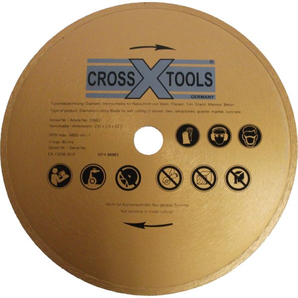 Cross Tools Diamantscheibe 230 mm x 2 mm x 22