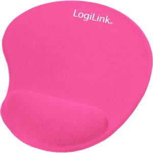 LogiLink ID0027P Mauspad mit Silikon Gel Handballenauflage - pink