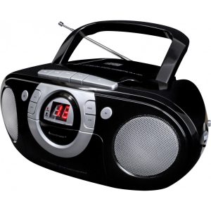 Soundmaster SCD5100SW Radio-Kassettenspieler mit CD-Spieler - schwarz