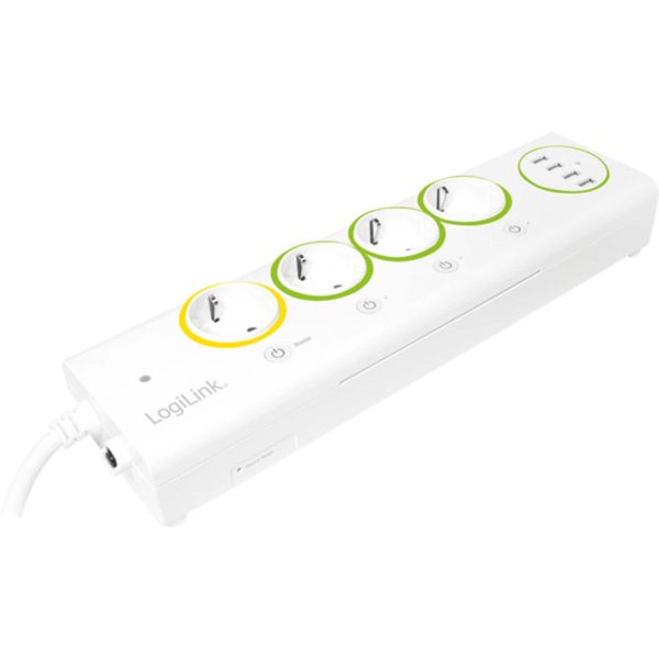 LogiLink PA0130 LogiSmart Wi-Fi 4-fach Steckdosenleiste