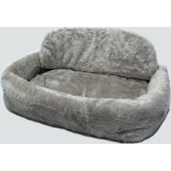 Tiersofa de Luxe mit Kissen Gr. 2 grau